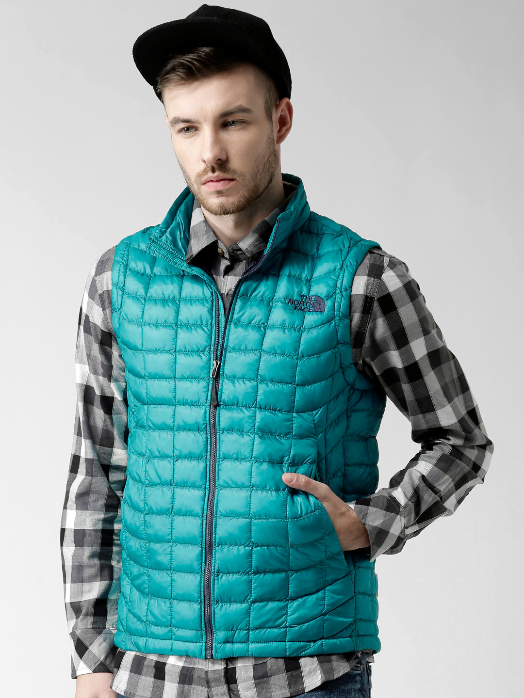 Buy The North Face Blue Thermoball AP Sleeveless Jacket Jackets for