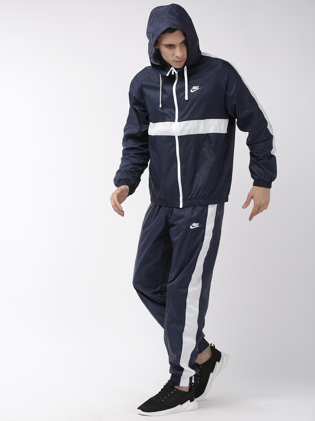 navy nike dri fit tracksuit