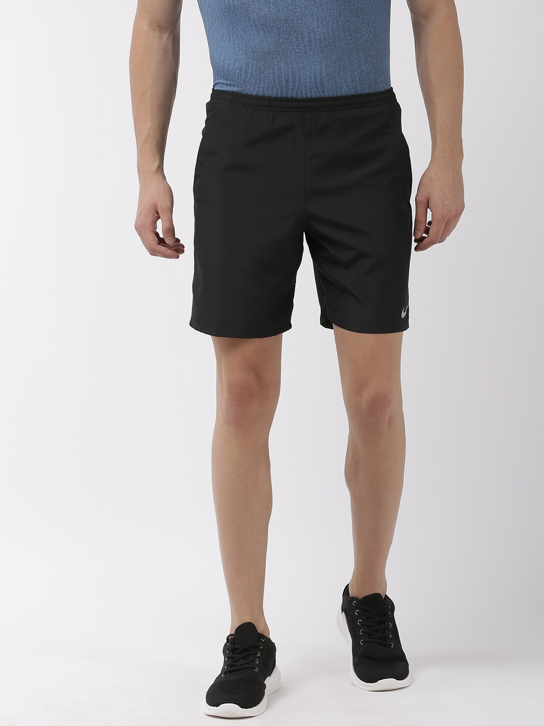 Buy Nike Men Black Solid RUN SHORT 7IN DRI FIT Standard Fit Running