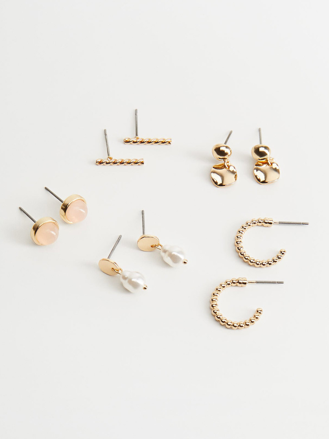 Buy MANGO Set Of 5 Gold Toned Earrings Earrings for Women 11294500