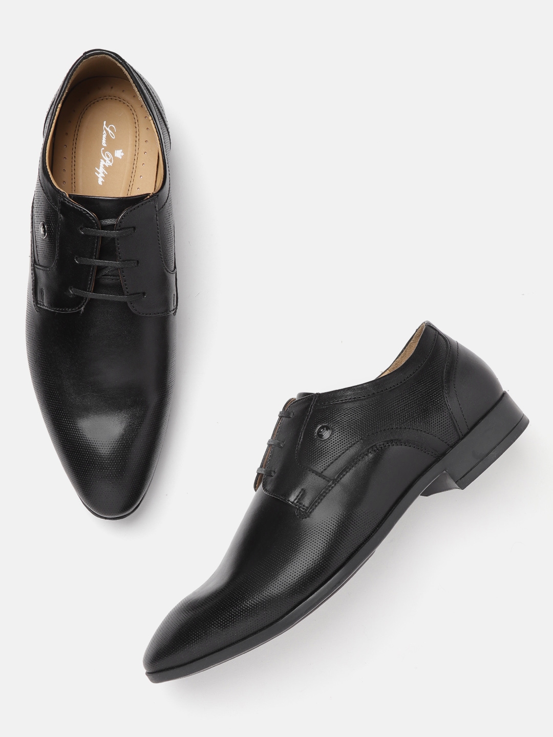 louis philippe men's leather sandals and floaters