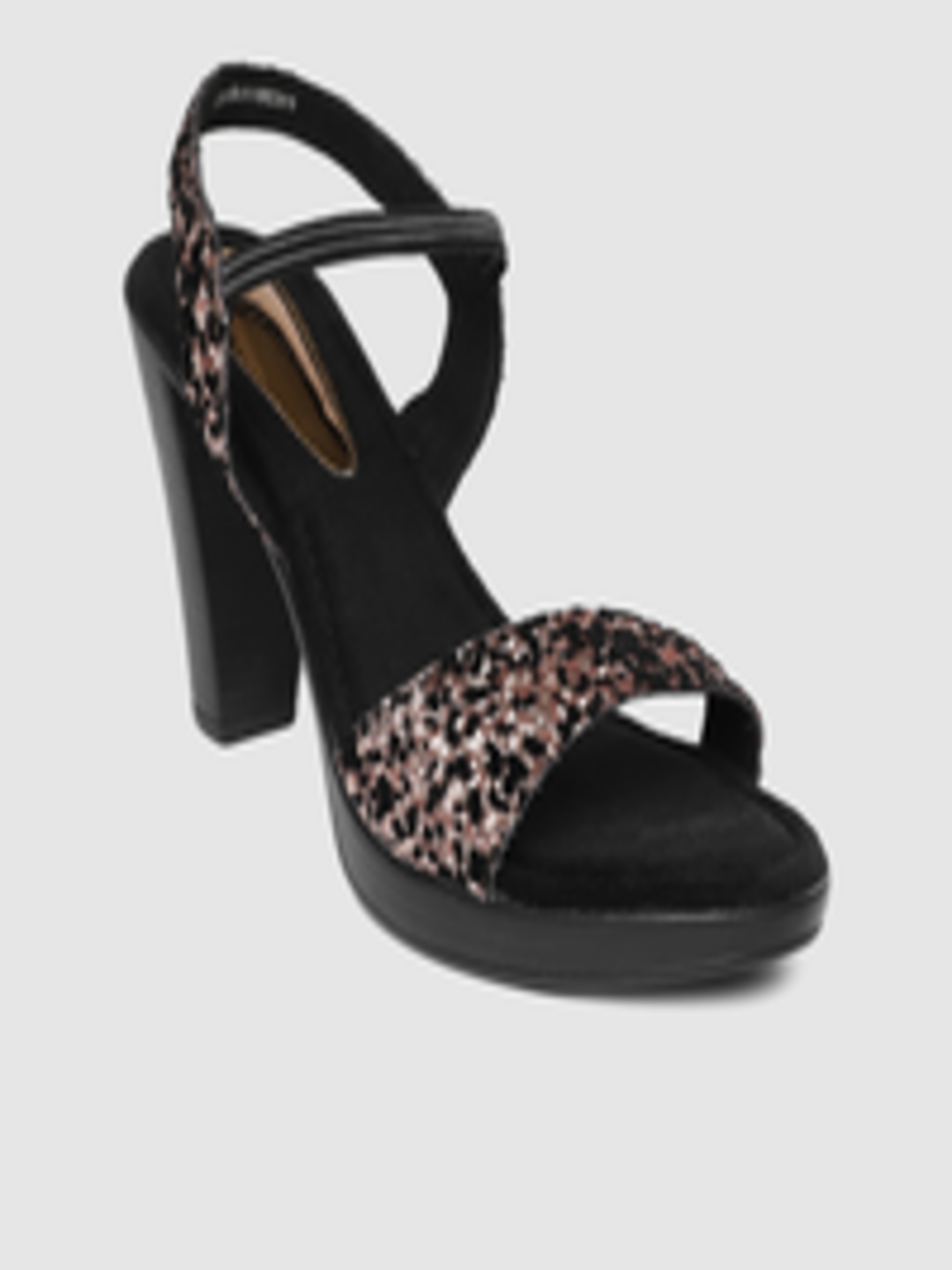 Buy Catwalk Women Rose Gold & Black Embellished Sandals - Heels for ...