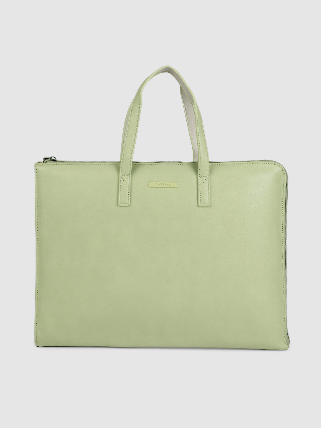 Buy Caprese Women Lime Green Solid Laptop Bag Laptop Bag for Women