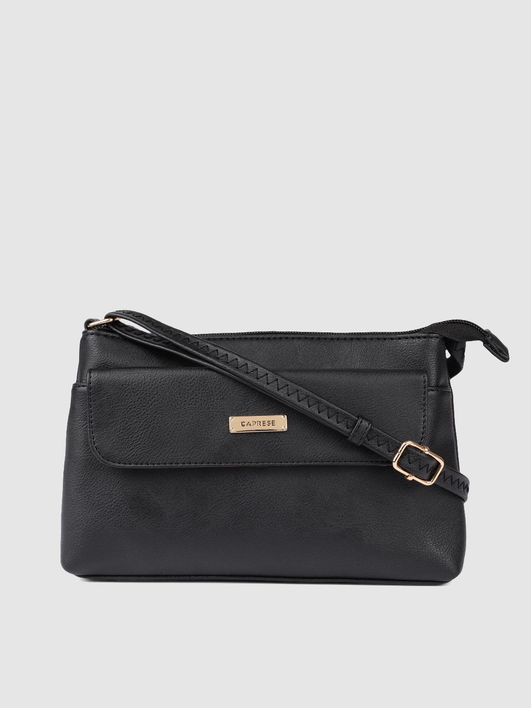 Buy Caprese Black Solid Sling Bag - Handbags for Women 11311366 | Myntra