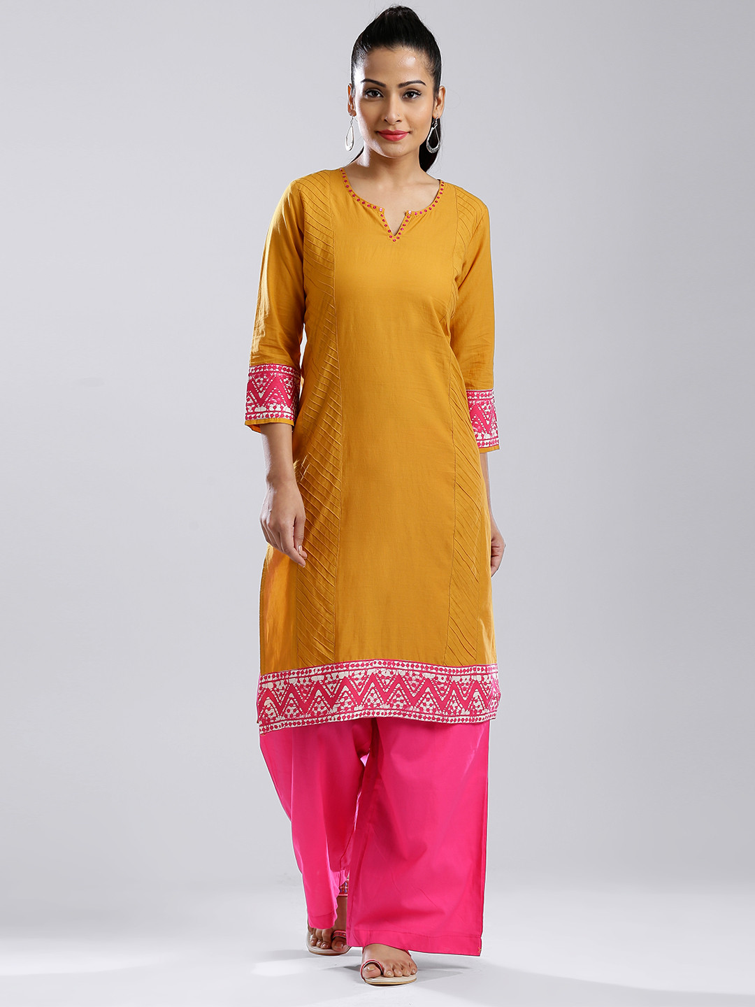Buy Anouk Mustard Yellow Kurta Kurtas for Women 1131200 Myntra