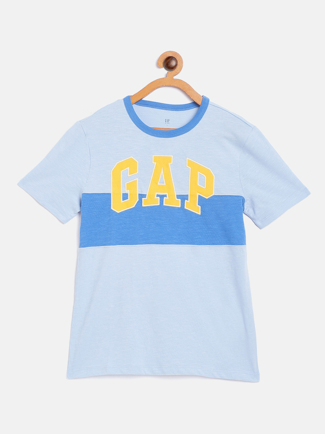 Buy GAP Boys Blue Colourblocked Round Neck T Shirt Tshirts for Boys