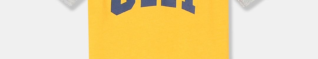 Buy GAP Toddler Boy Yellow & Blue Logo Raglan T Shirt - Tshirts for ...
