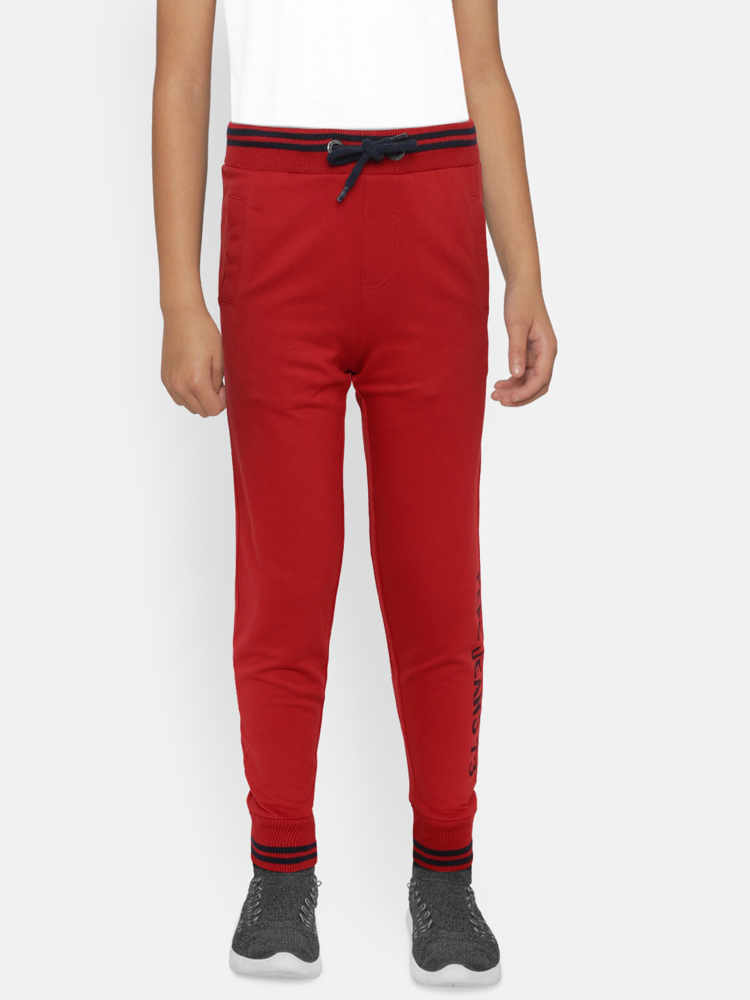 Buy Pepe Jeans Boys Red Printed BROODY IP Joggers Track Pants for