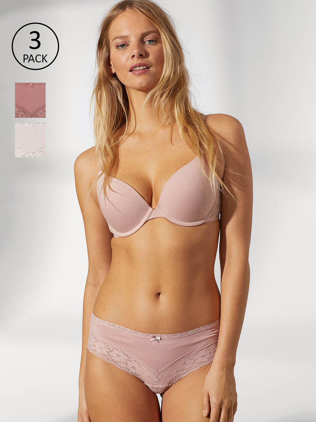 Buy H&M Women 3 Pack Cotton Hipster Briefs Briefs for Women 11319138