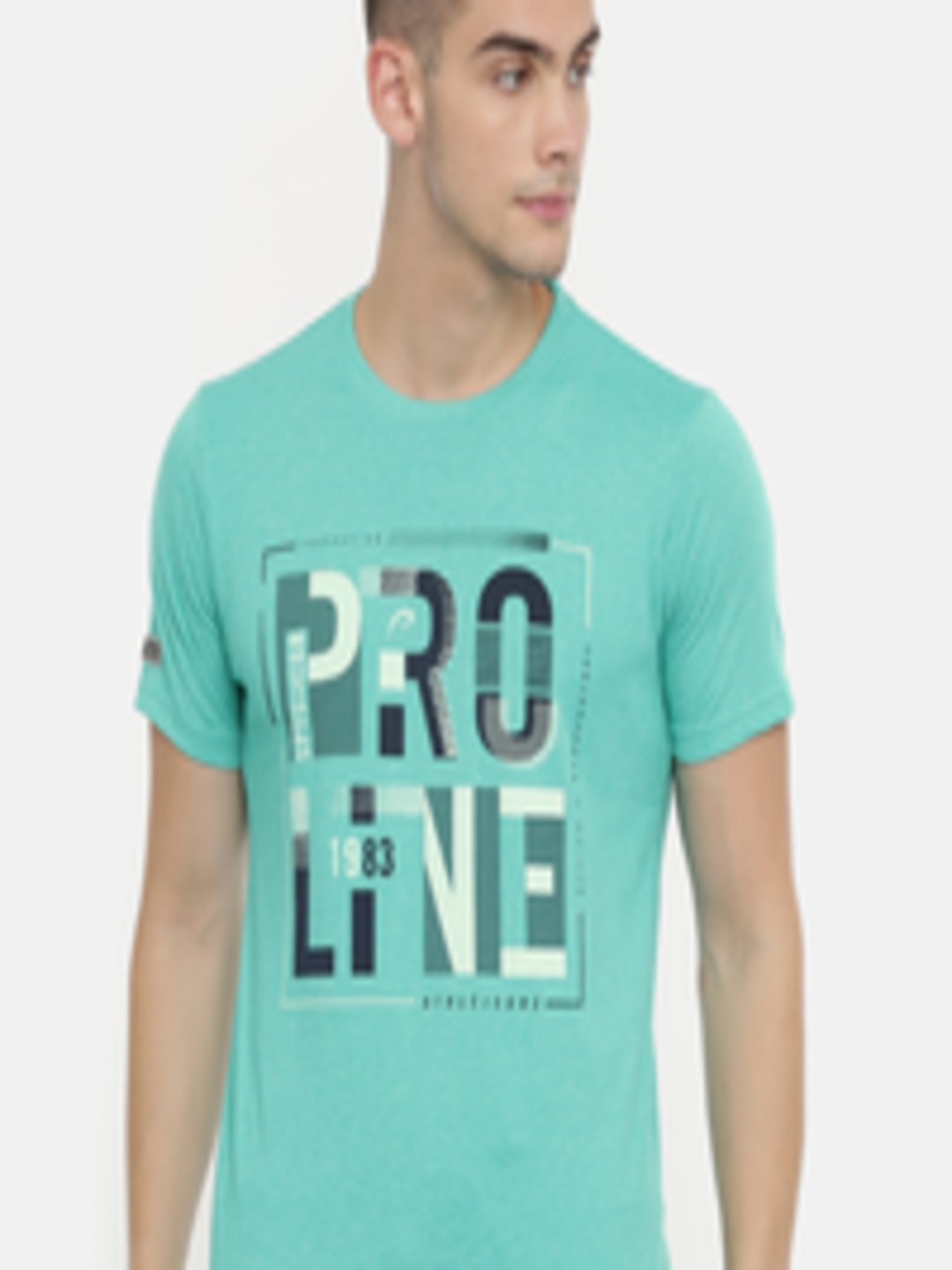 Buy Proline Active Men Sea Green Printed Round Neck T Shirt - Tshirts ...