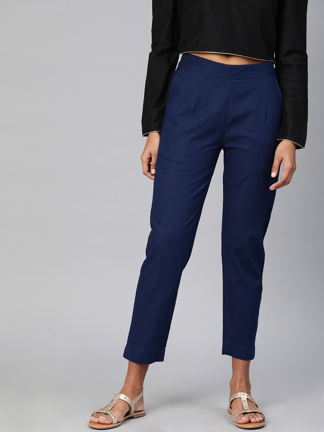 navy blue trousers women
