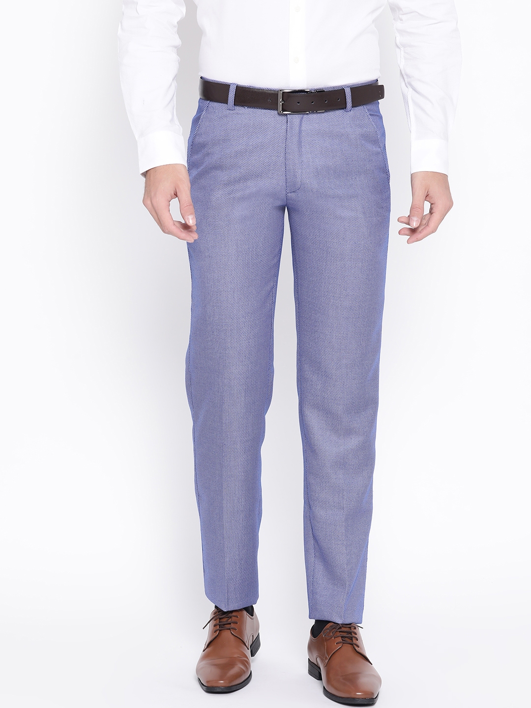 blue formal trousers mens