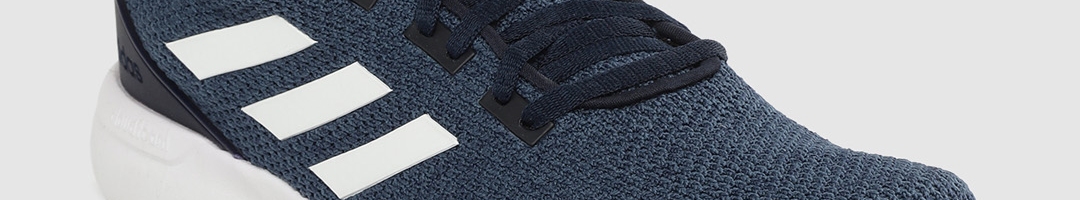 Buy ADIDAS Men Navy Blue & White Blazerunner Woven Design Running Shoes ...