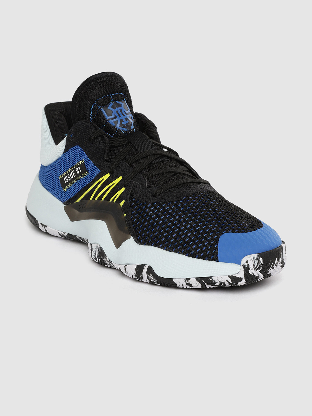 Buy ADIDAS Men Black & Blue D.O.N. Issue 1 Woven Design Basketball