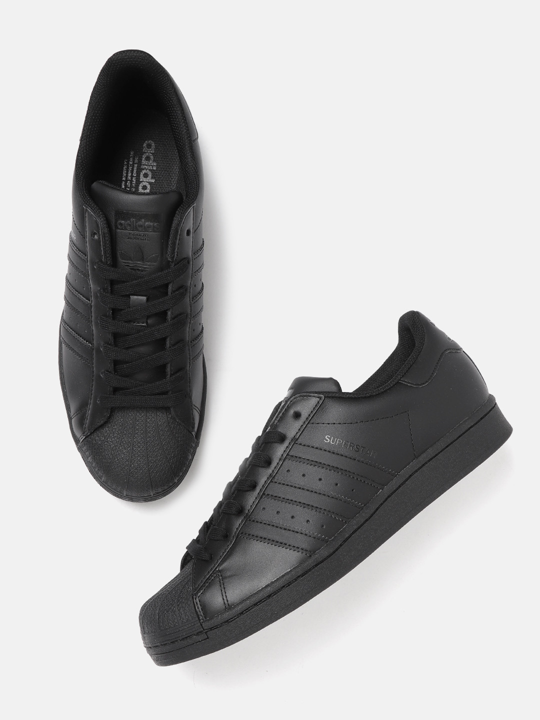 Buy ADIDAS Originals Men Black Solid Superstar Sneakers - Casual Shoes ...