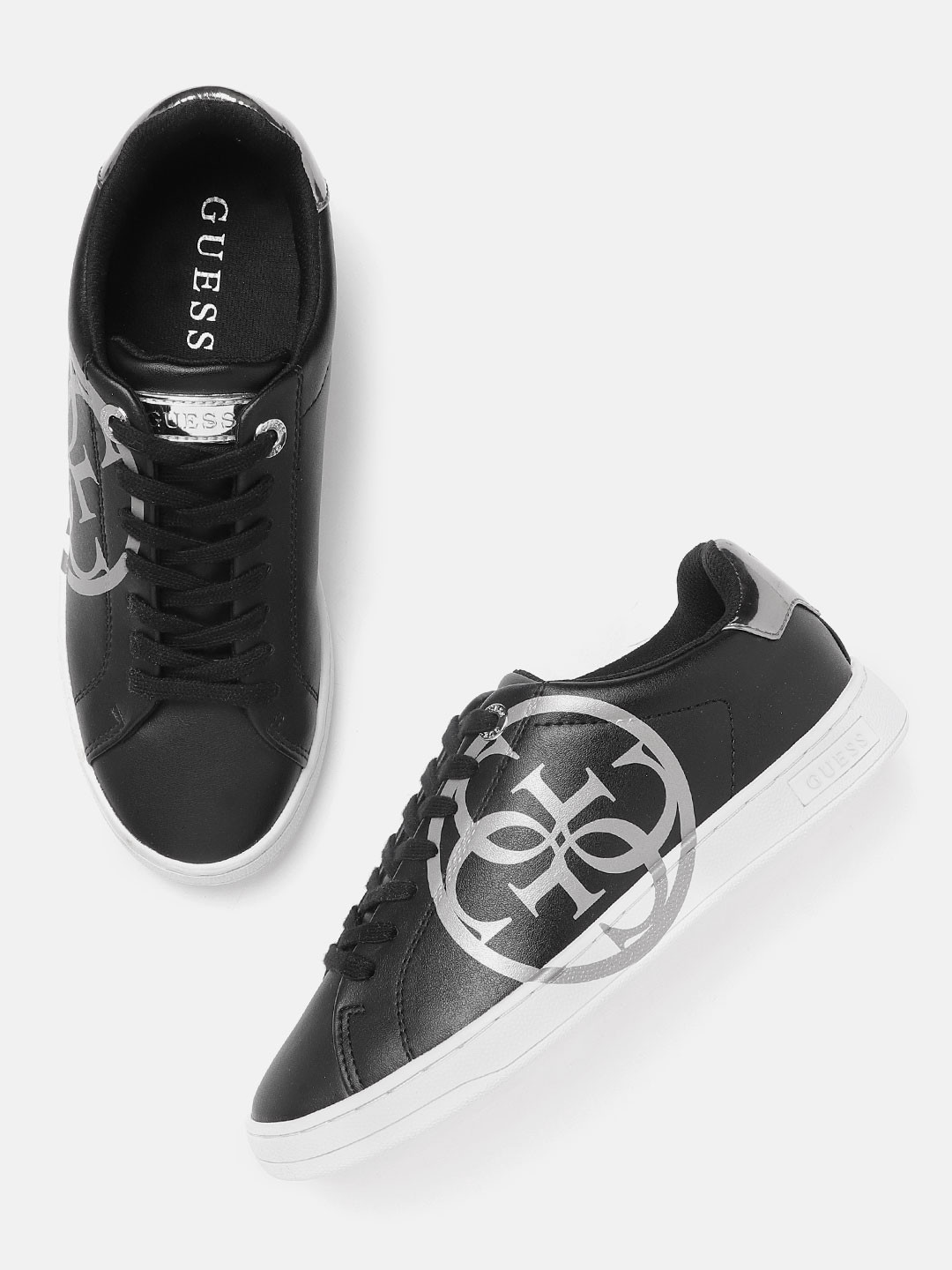 guess women's black sneakers