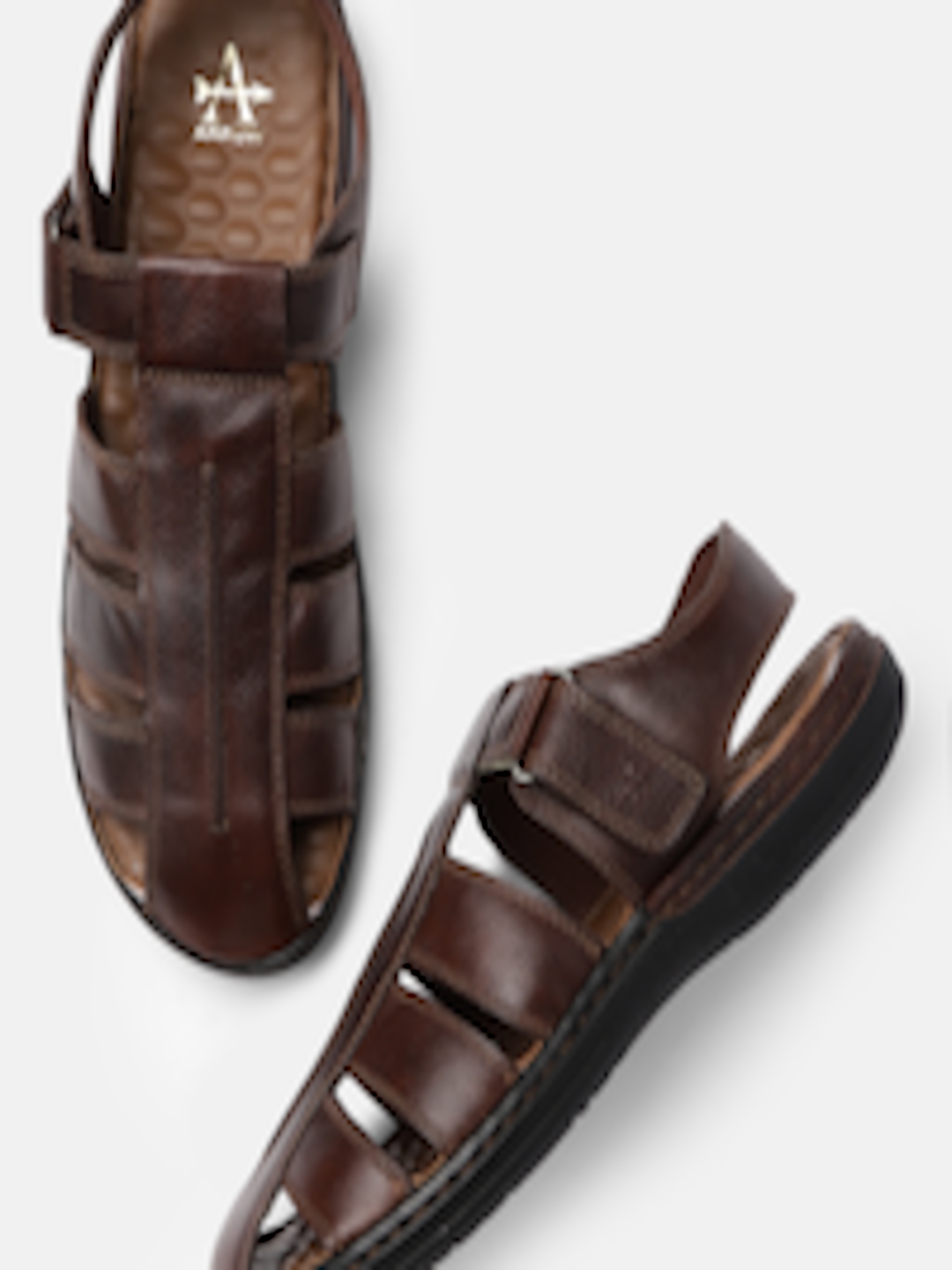 Buy Arrow Men Brown STANTON Leather Sandals Sandals for Men 11355684