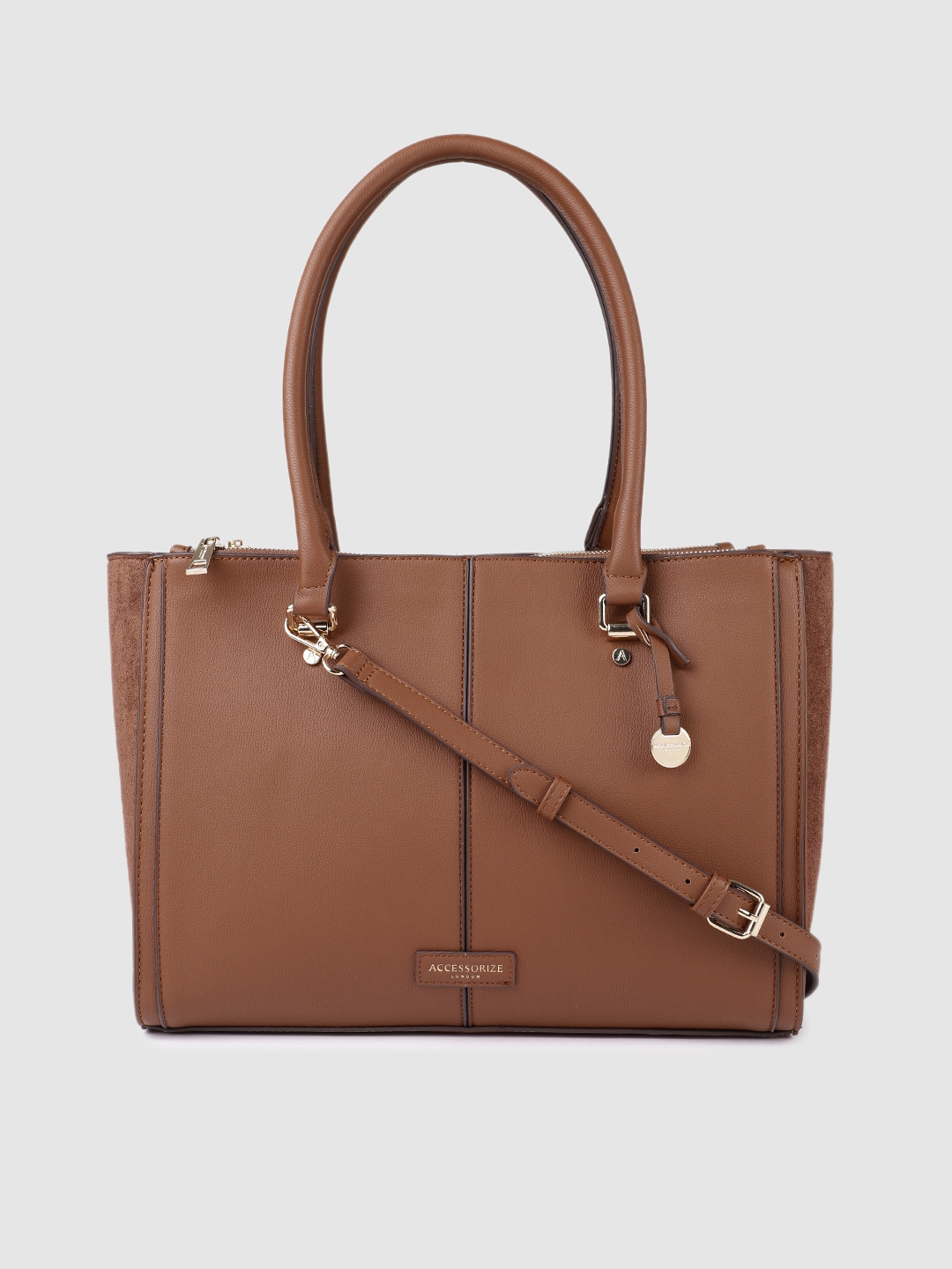 Buy Accessorize Tan Brown Solid Shoulder Bag - Handbags for Women ...