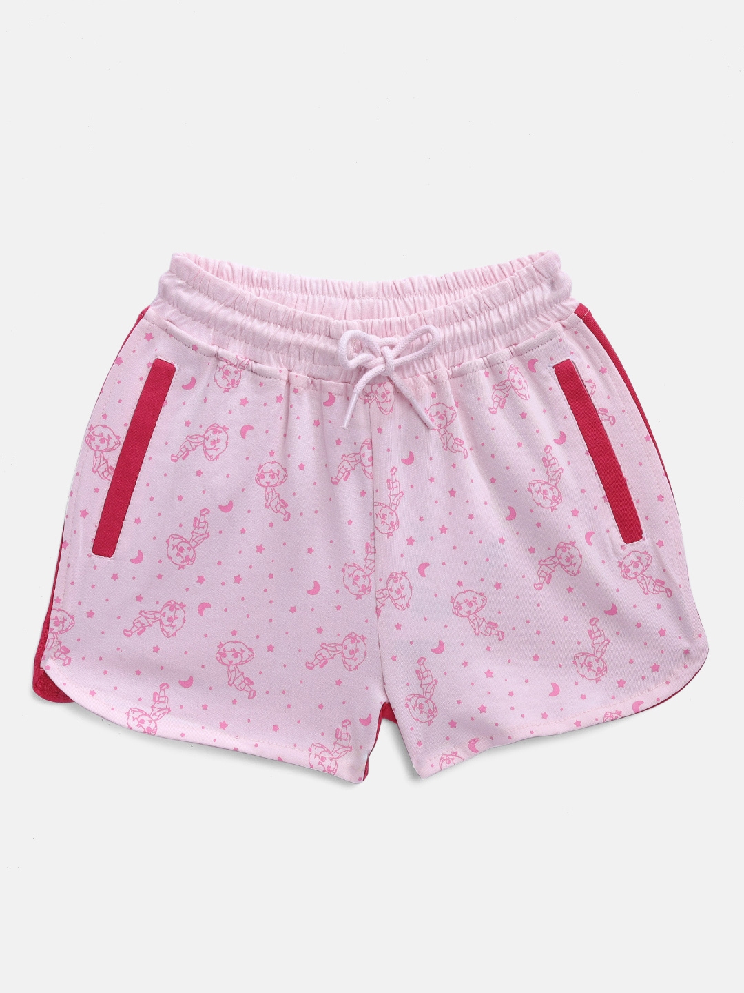 Buy Toothless Girls Pink Dora Printed Regular Fit Shorts - Shorts for ...