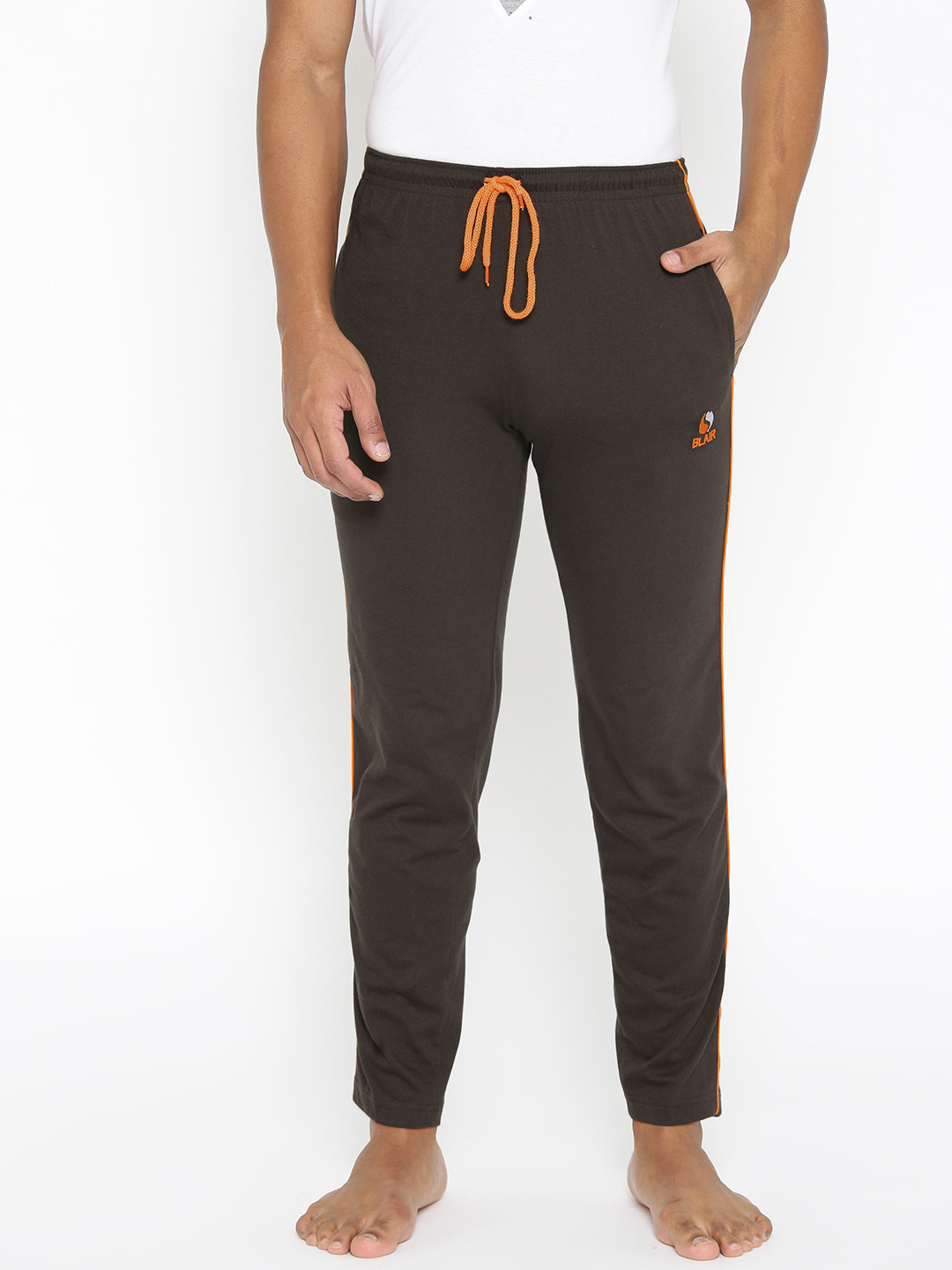 Buy PORTBLAIR Men Coffee Brown Solid Lounge Pants Lounge Pants for