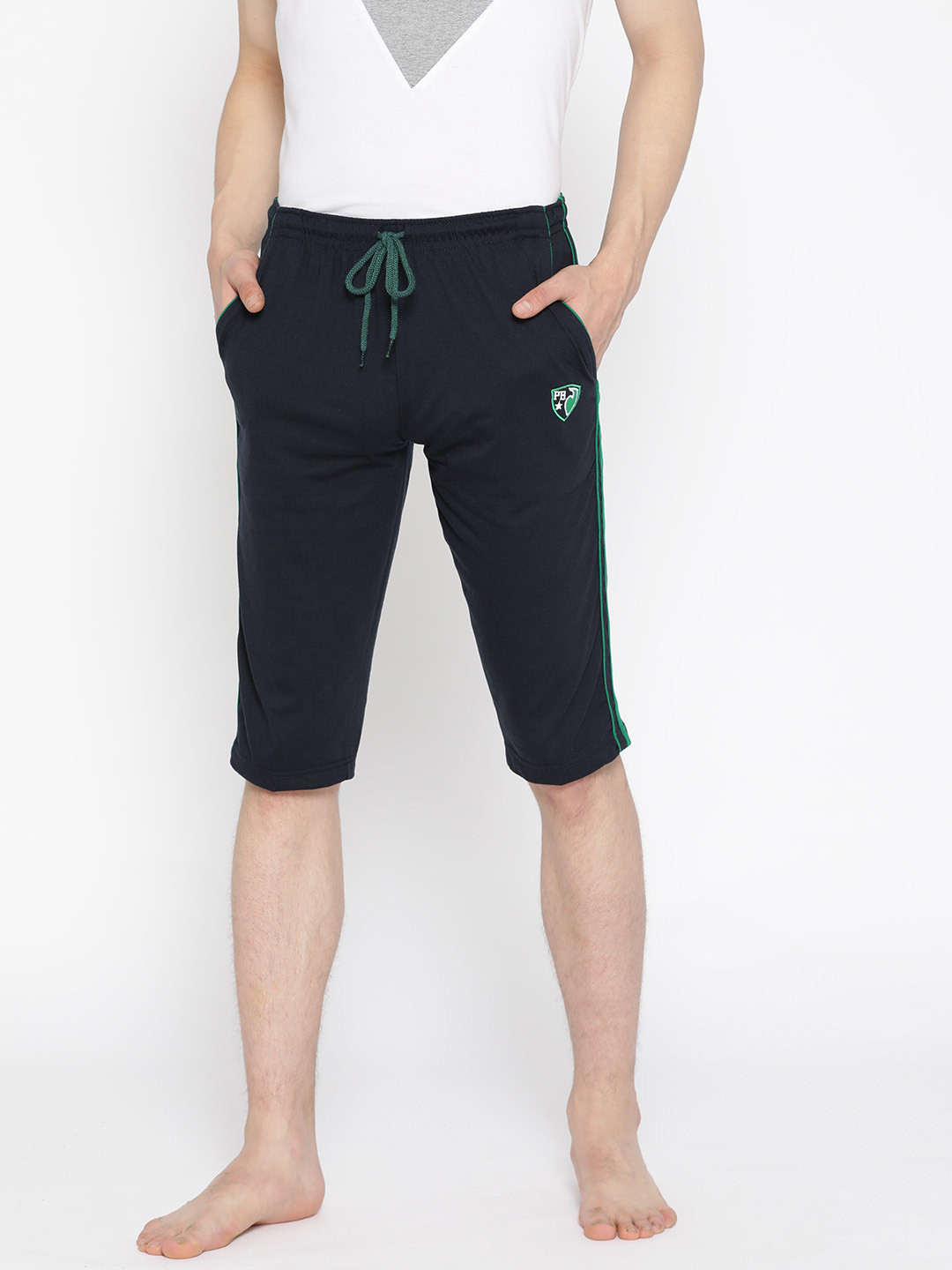 Buy PORTBLAIR Men Navy Blue Solid Lounge Shorts Lounge Shorts for Men