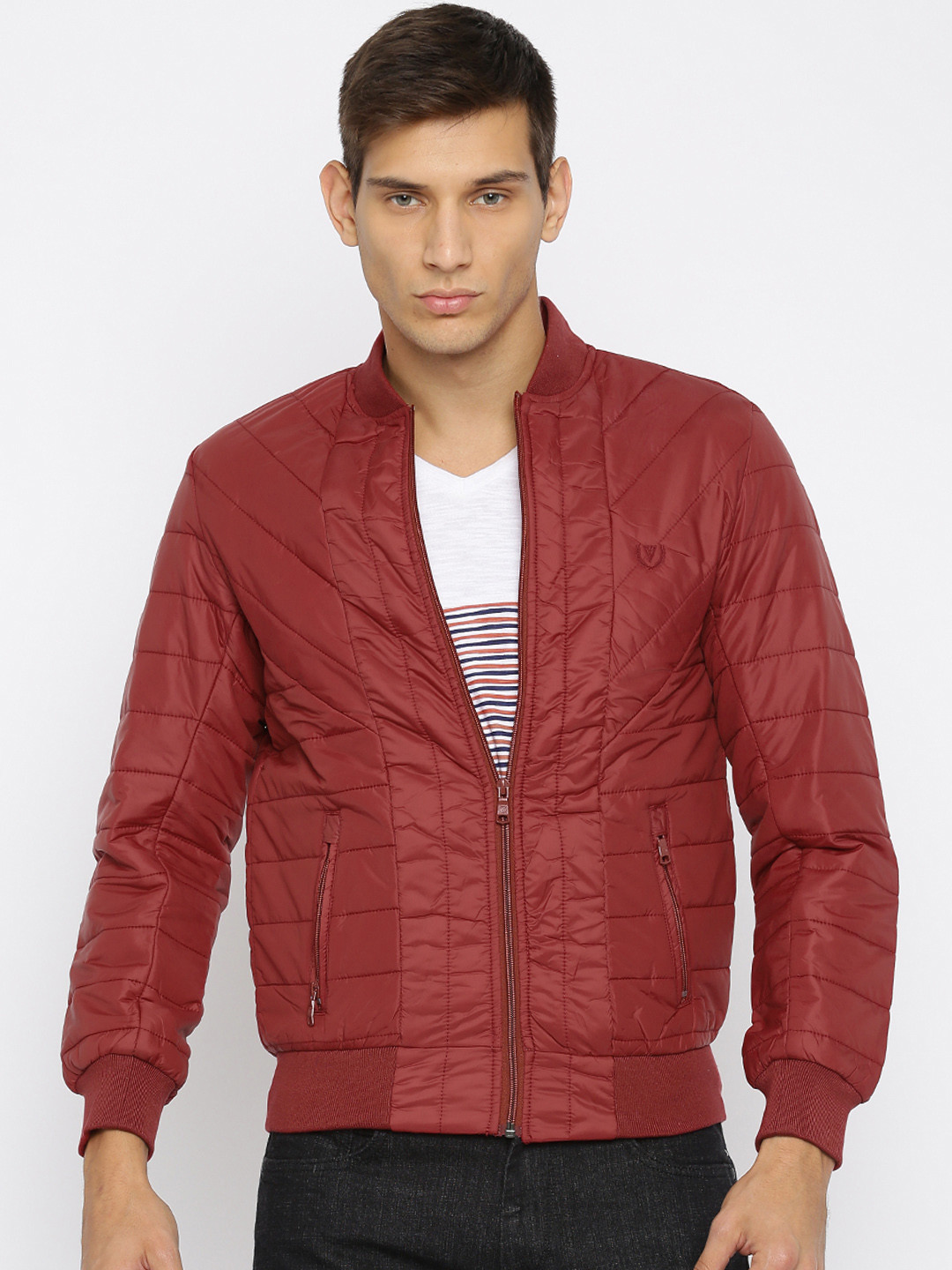 Buy Van Heusen Sport Maroon Slim Fit Jacket Jackets for Men 1136748 Myntra