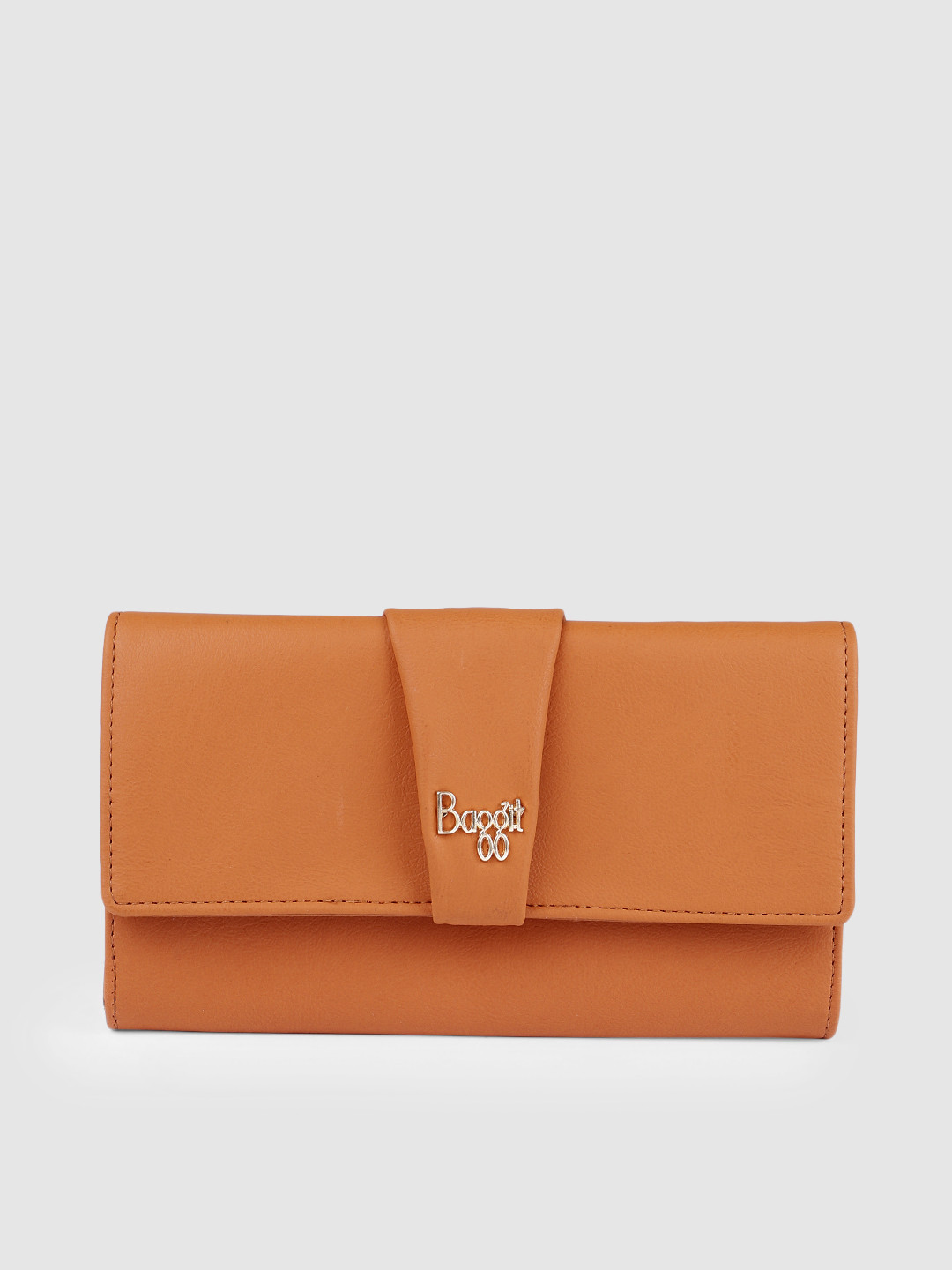 Buy Baggit Women Orange Solid Three Fold Wallet - Wallets for Women ...