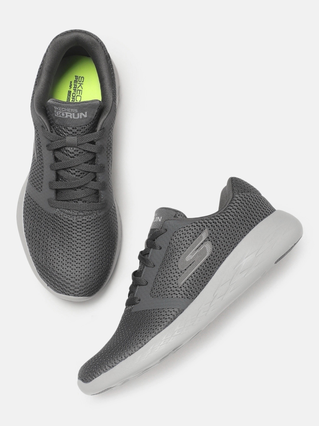Buy Skechers Women Charcoal Grey GO RUN 600 REFINE Running Shoes ...