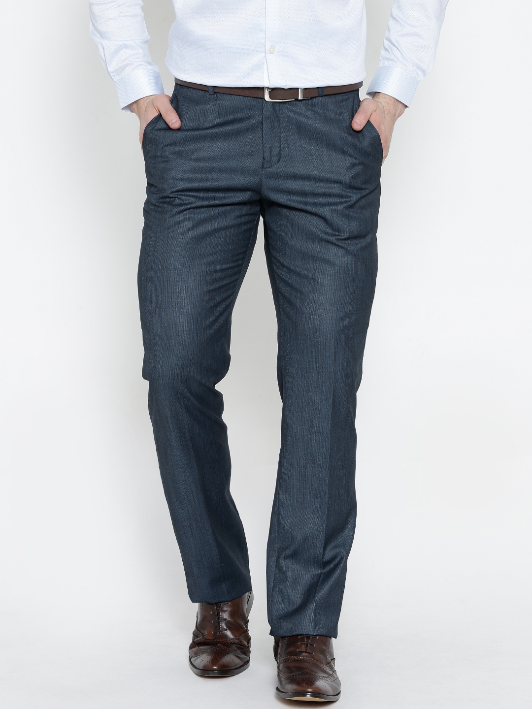 blue formal trousers
