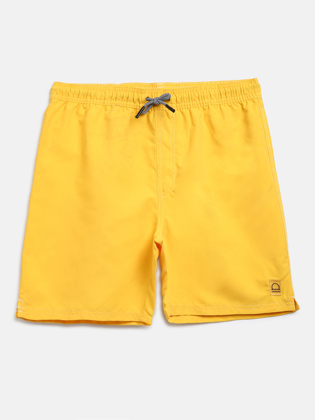 Buy Marks & Spencer Boys Yellow Solid Sports Shorts With UPF 50