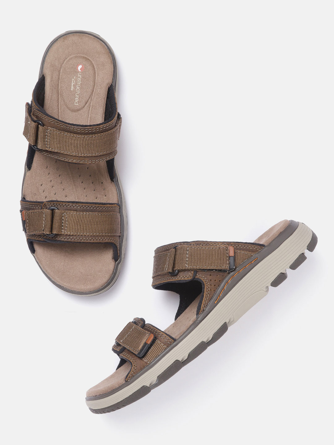 Buy Clarks Men Brown Woven Design Comfort Sandals Sandals for Men