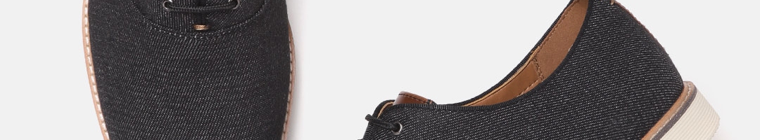 Buy Louis Philippe Men Black Denim Oxfords - Casual Shoes for Men 11388676 | Myntra