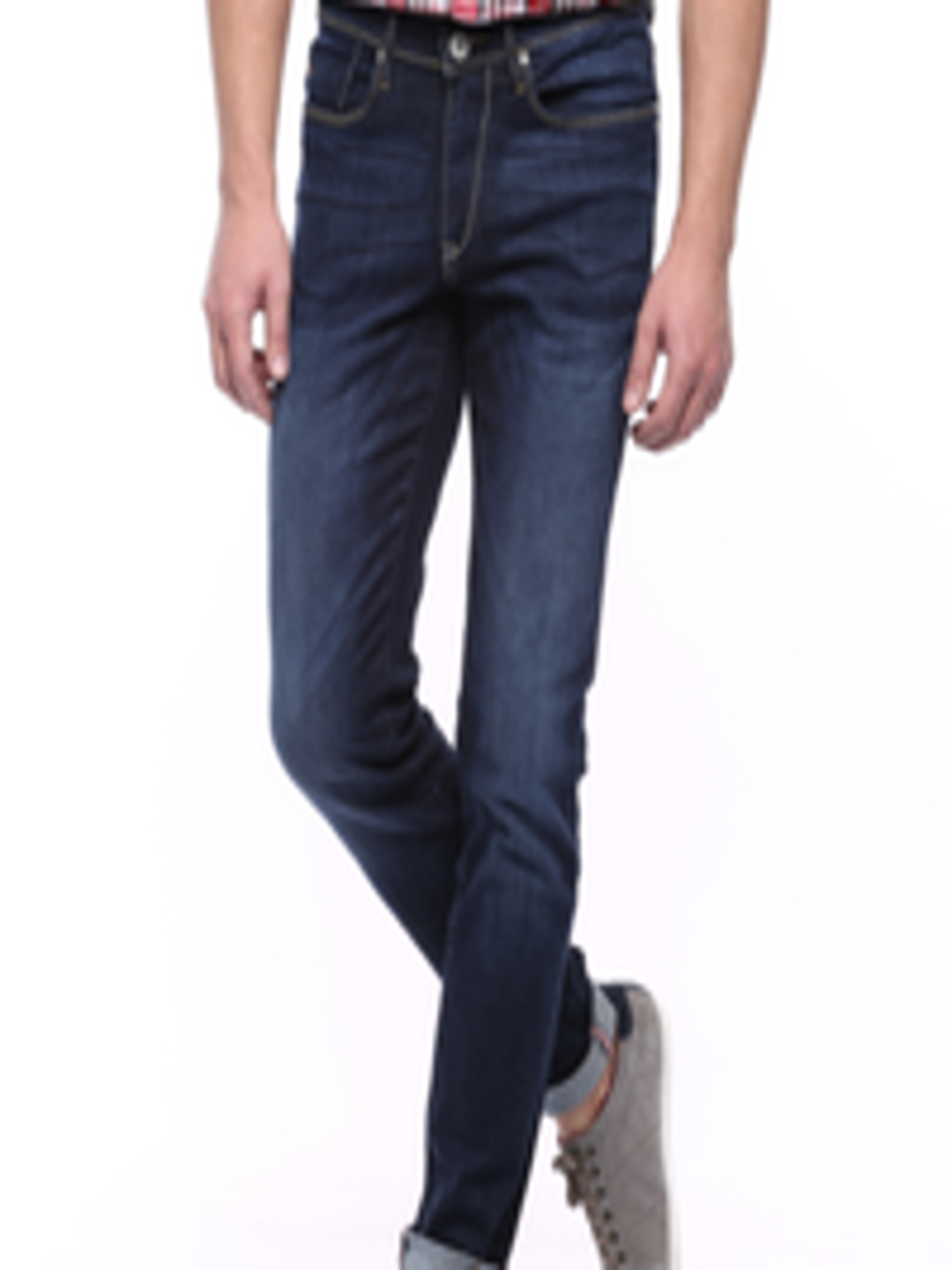 Buy Allen Solly Navy Comfy Tapered Fit Jeans - Jeans for Men 1138977 ...