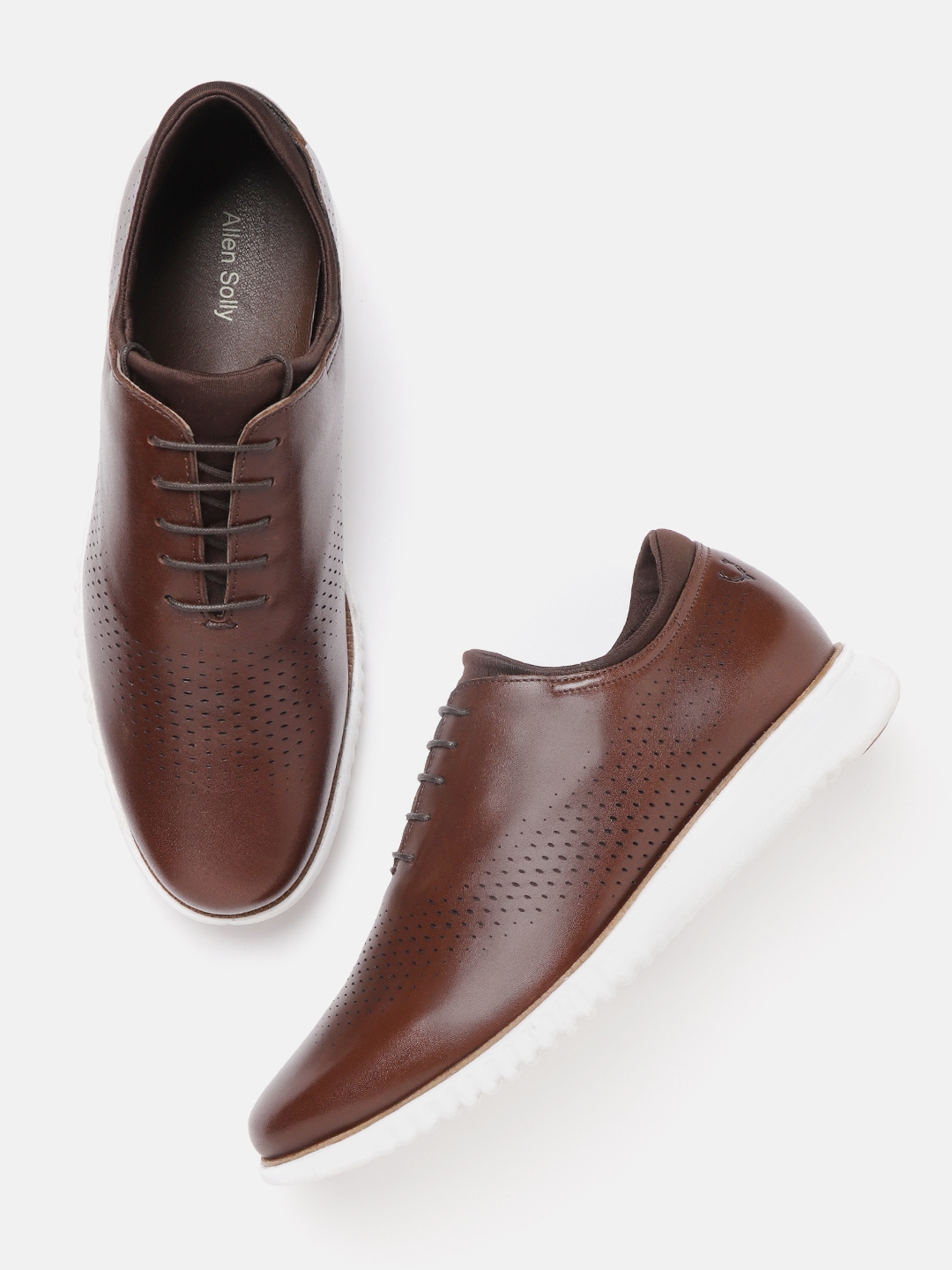 allen solly brown formal shoes