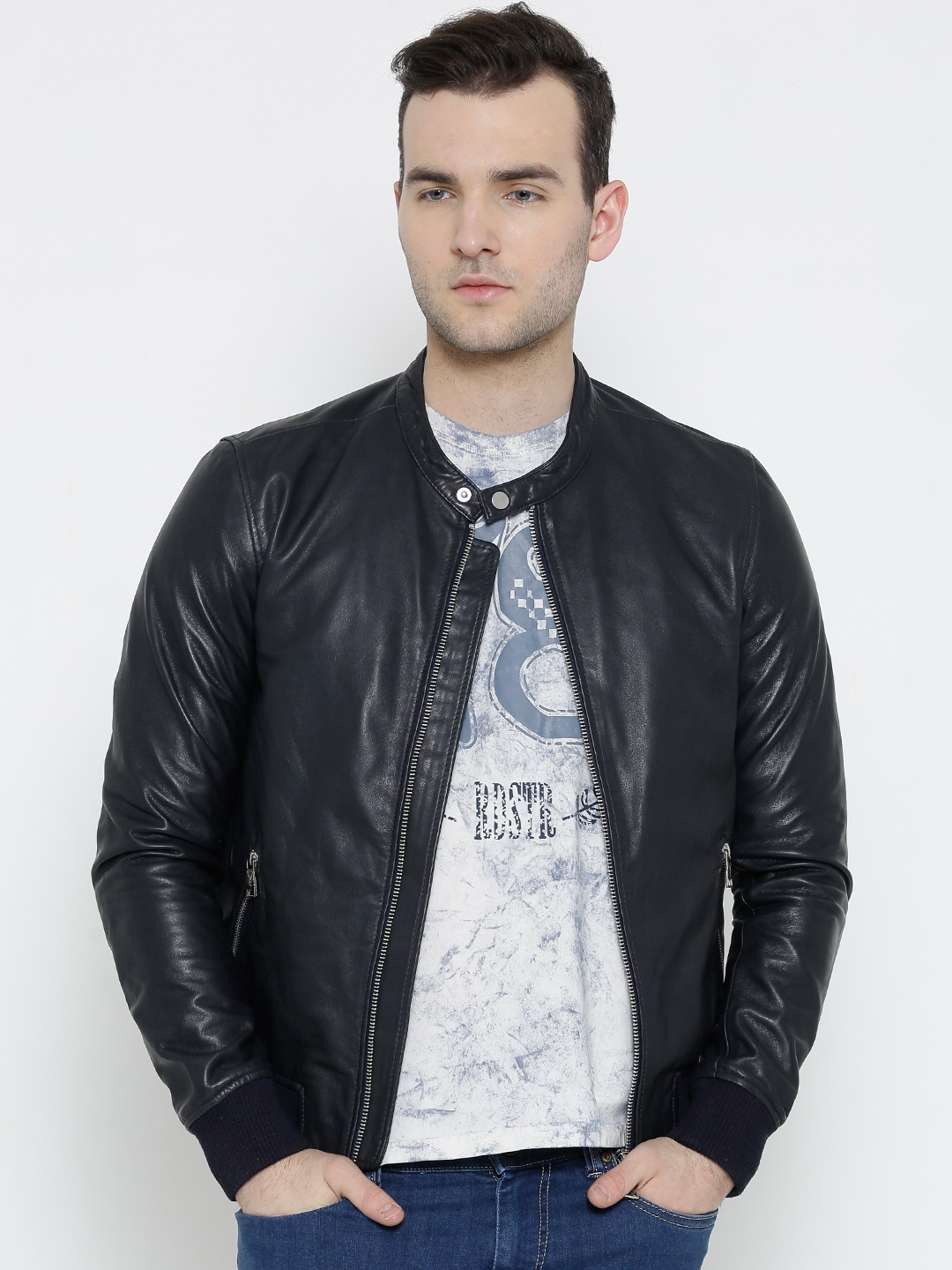 myntra leather jackets