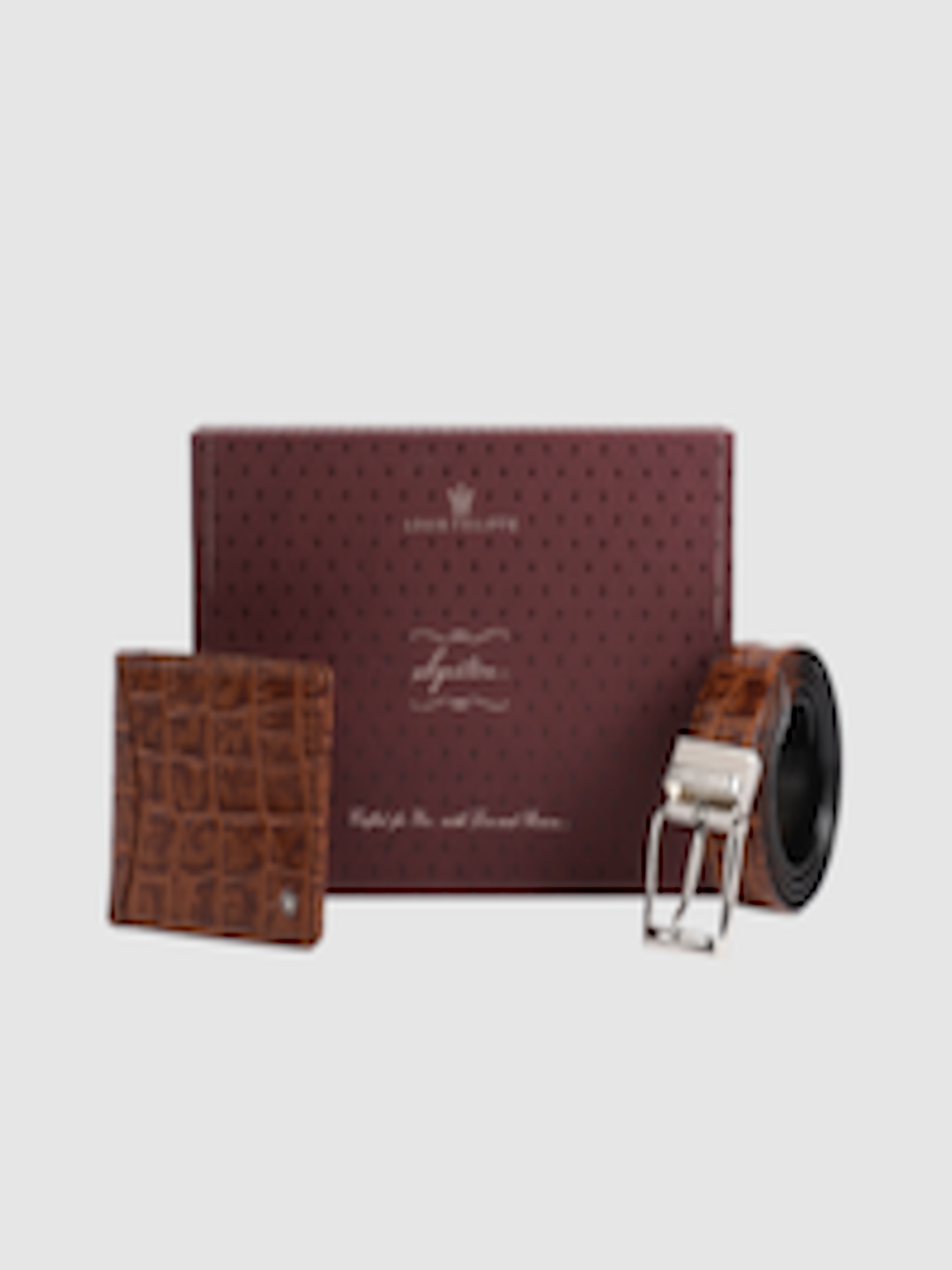 Buy Louis Philippe Men Belt & Wallet Accessory Gift Set - Accessory Gift Set for Men 11405652 ...