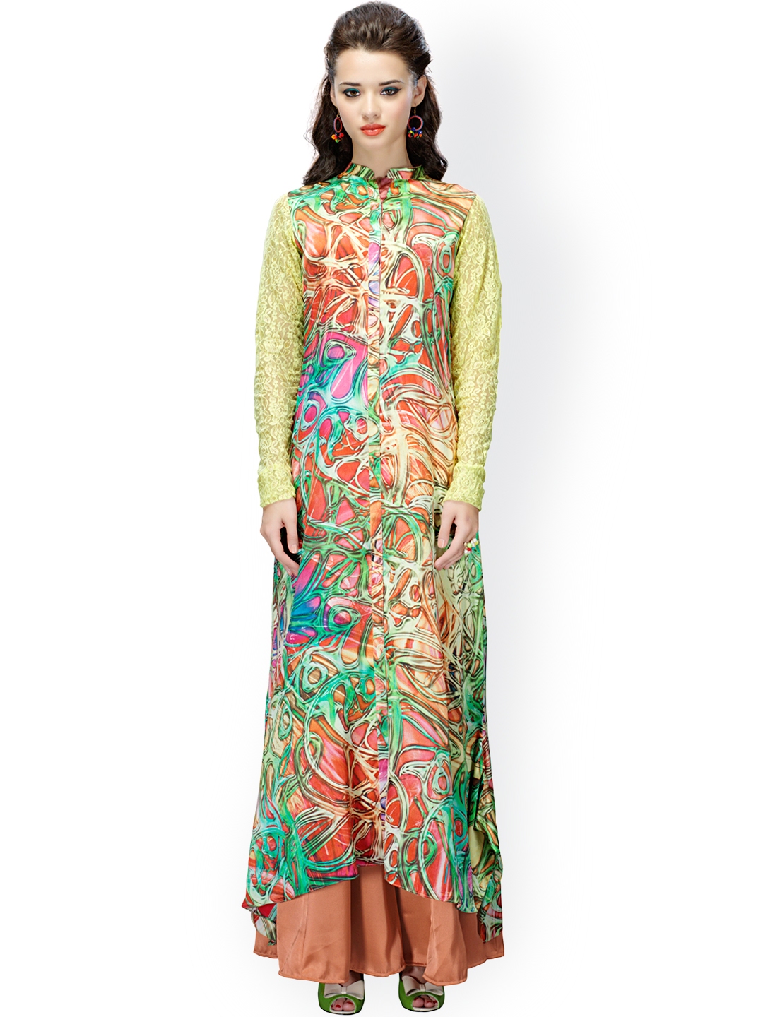 myntra kurti palazzo sale