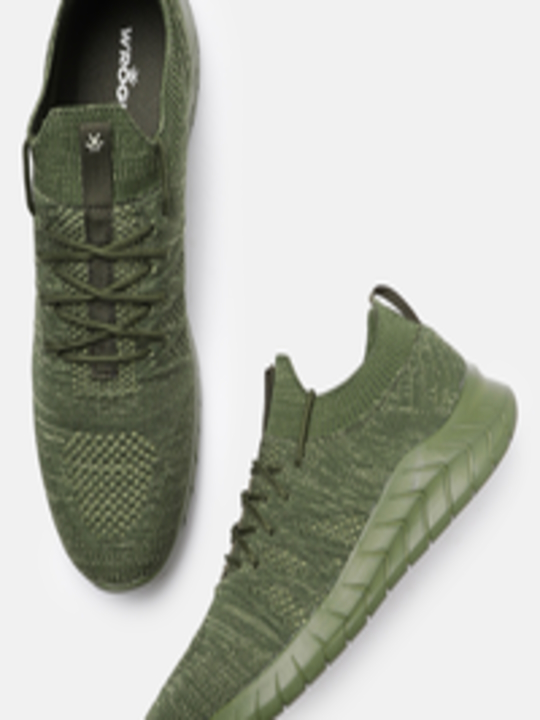 Buy WROGN Men Olive Green Sneakers Casual Shoes for Men