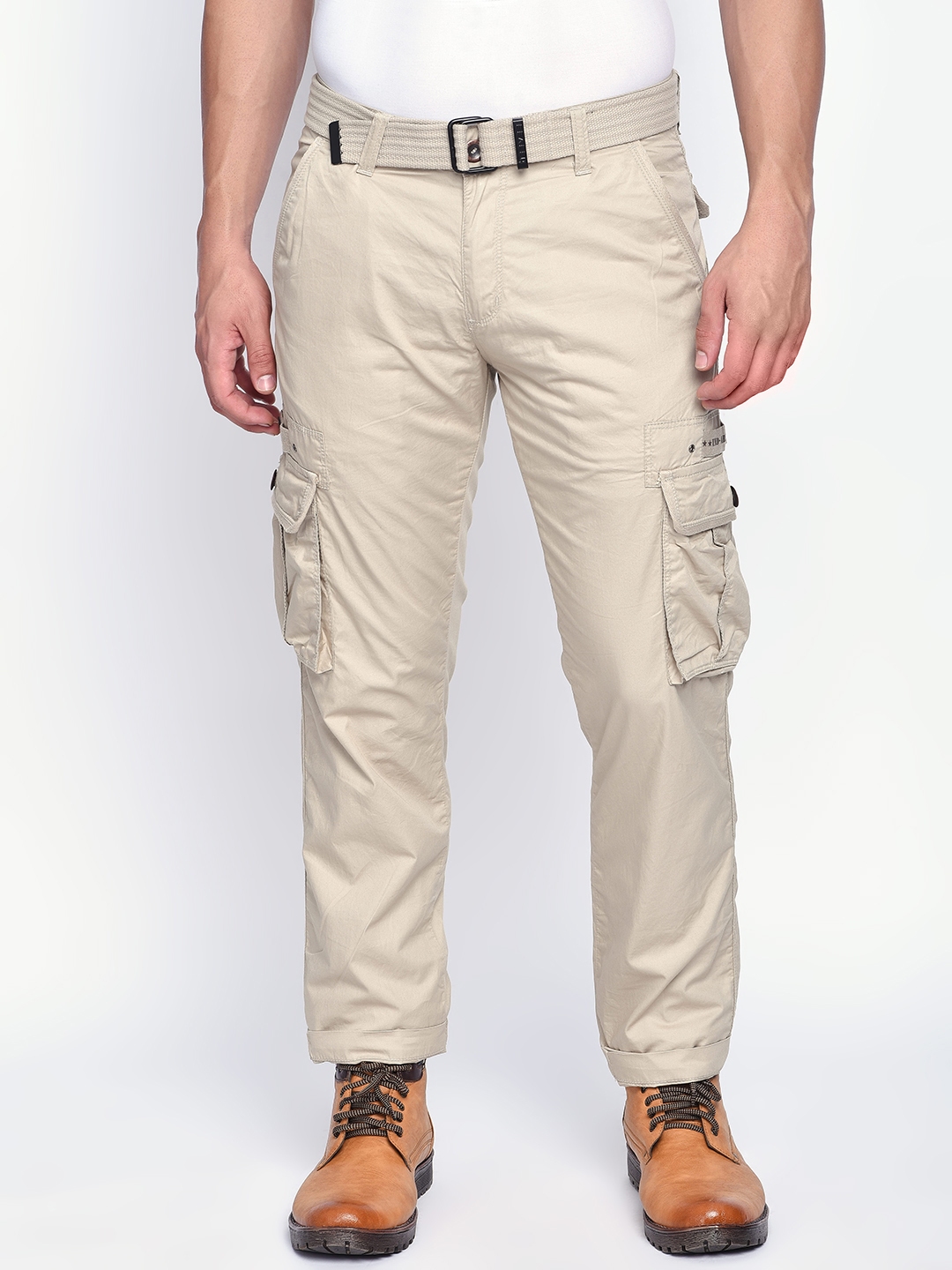 beige cargos men's