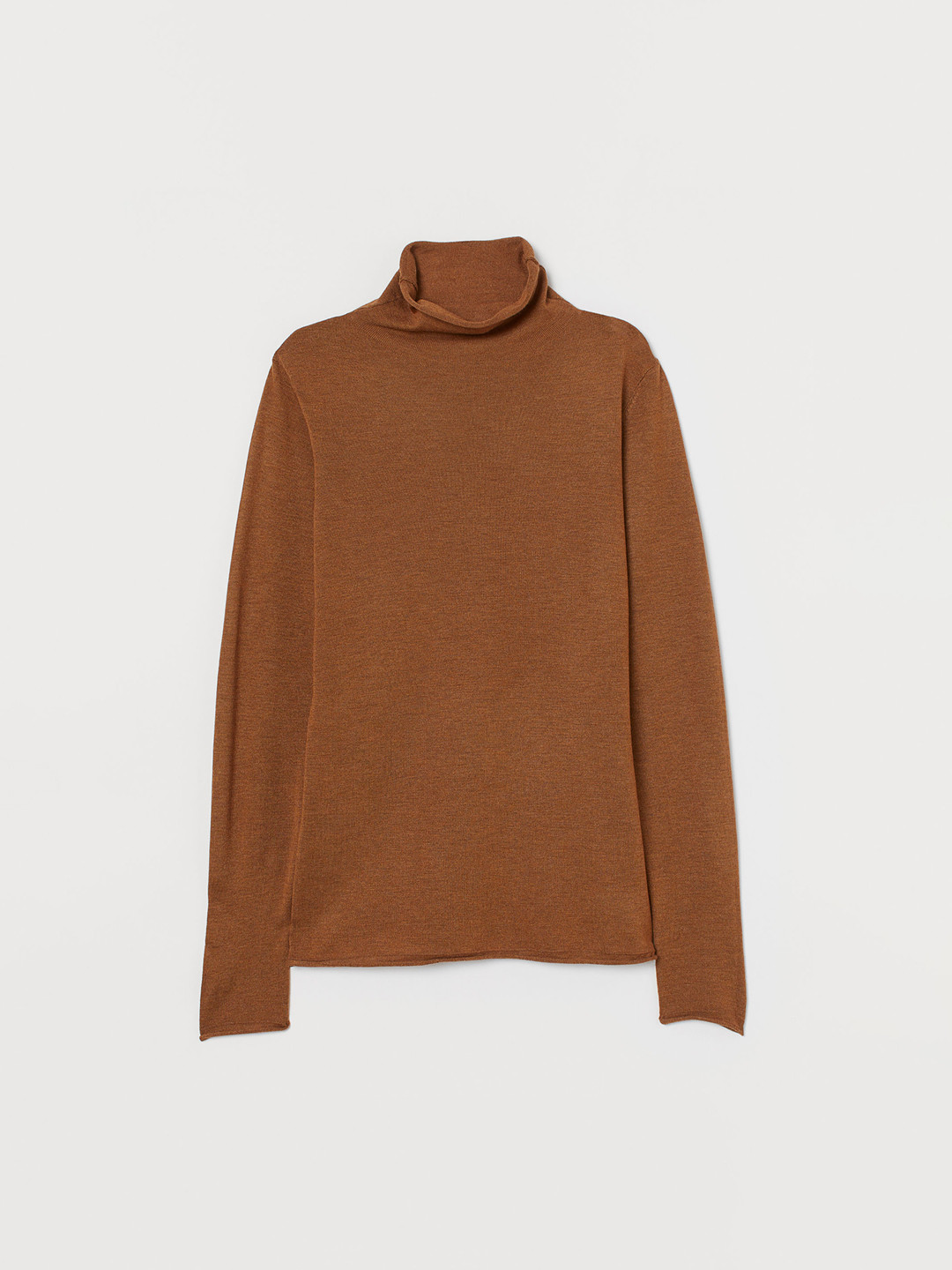 Buy H&M Women Brown Fine Knit Polo Neck Jumper Sweaters for Women