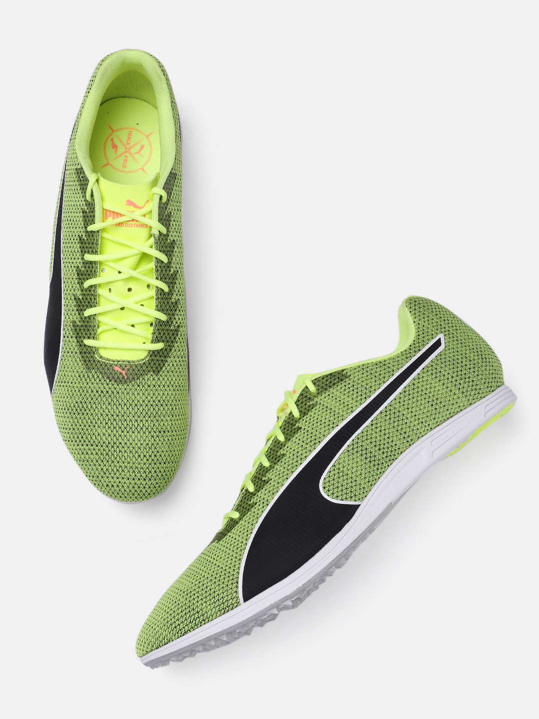 Buy Puma Men Yellow Mesh EvoSPEED Distance 8 Running Shoes Sports