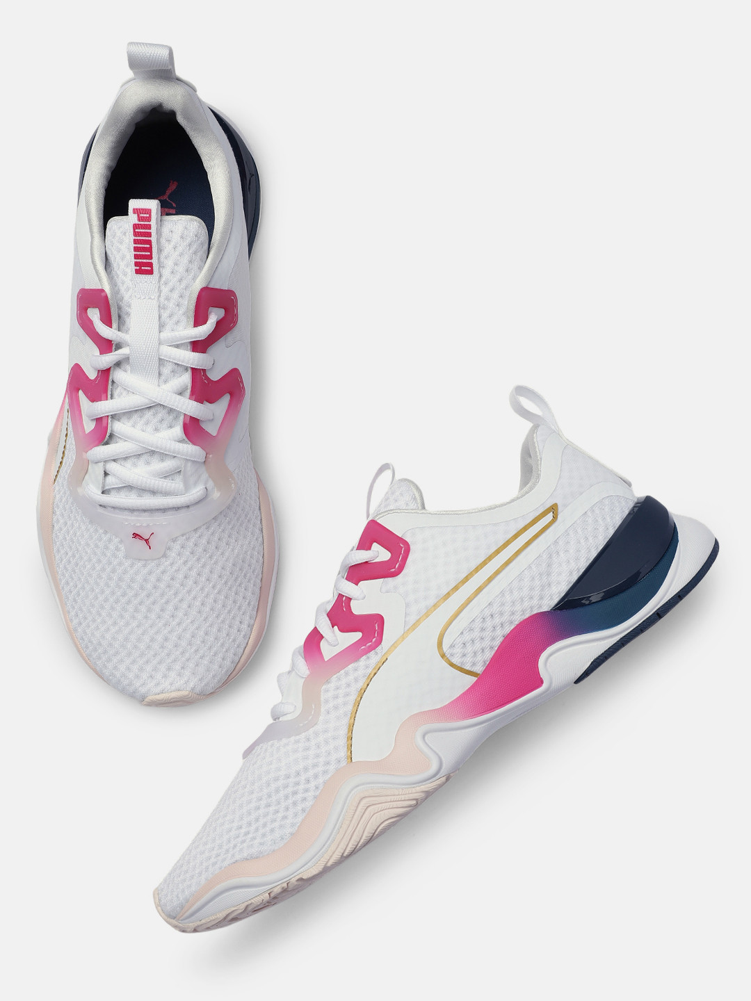 Buy Puma Women White Zone XT Sunset Training Shoes Sports Shoes for
