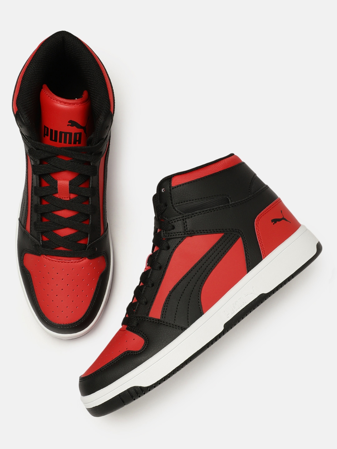 red black sneakers