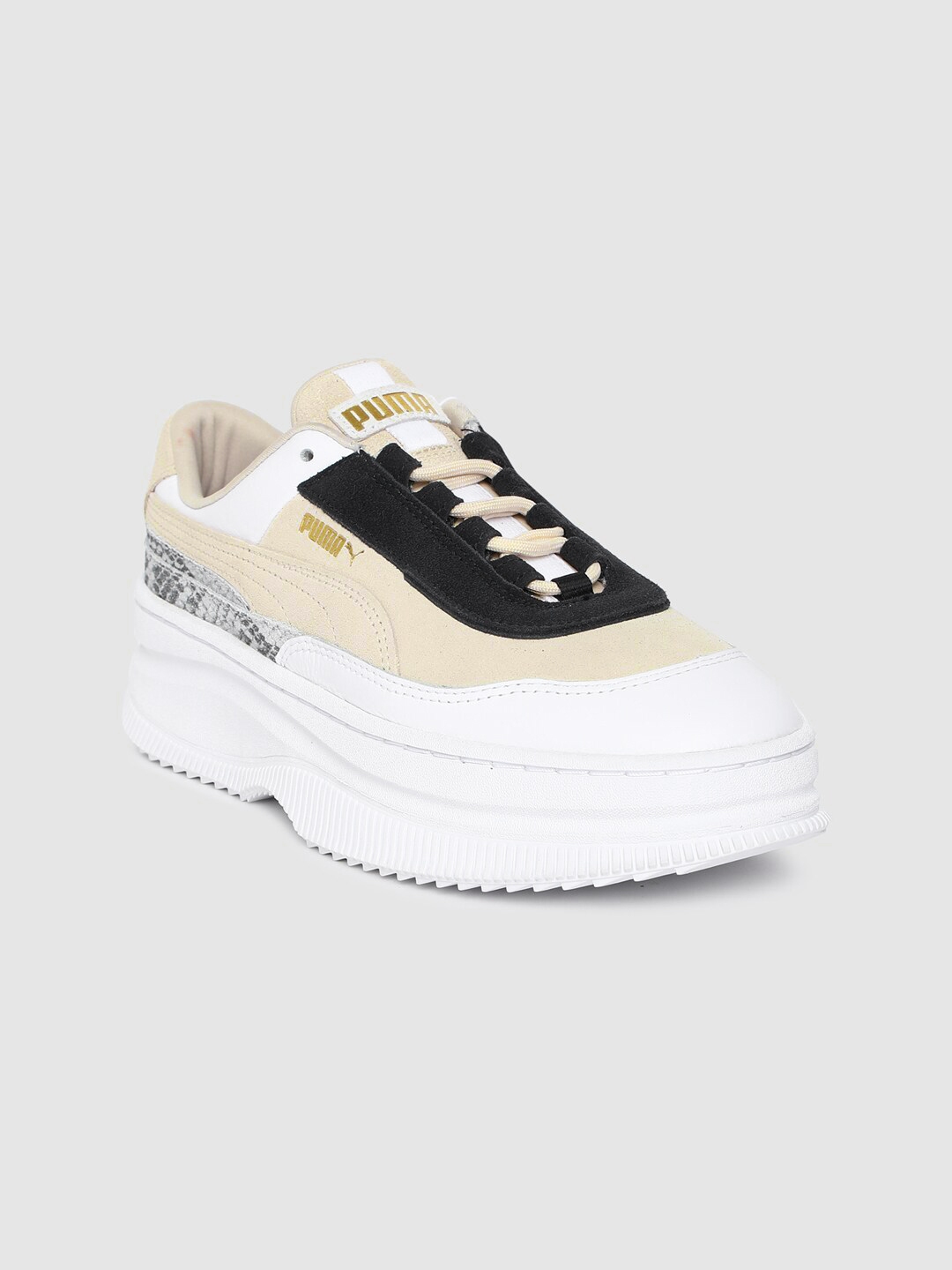 puma white leather deva trainers