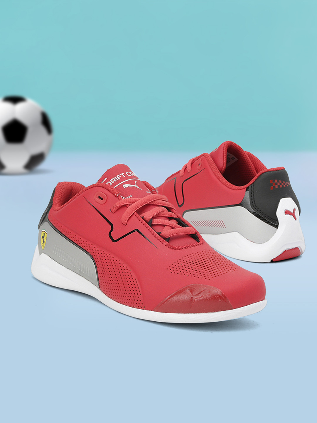 Buy PUMA Motorsport Kids Red & Grey SF Drift Cat 8 JR Casual Shoes