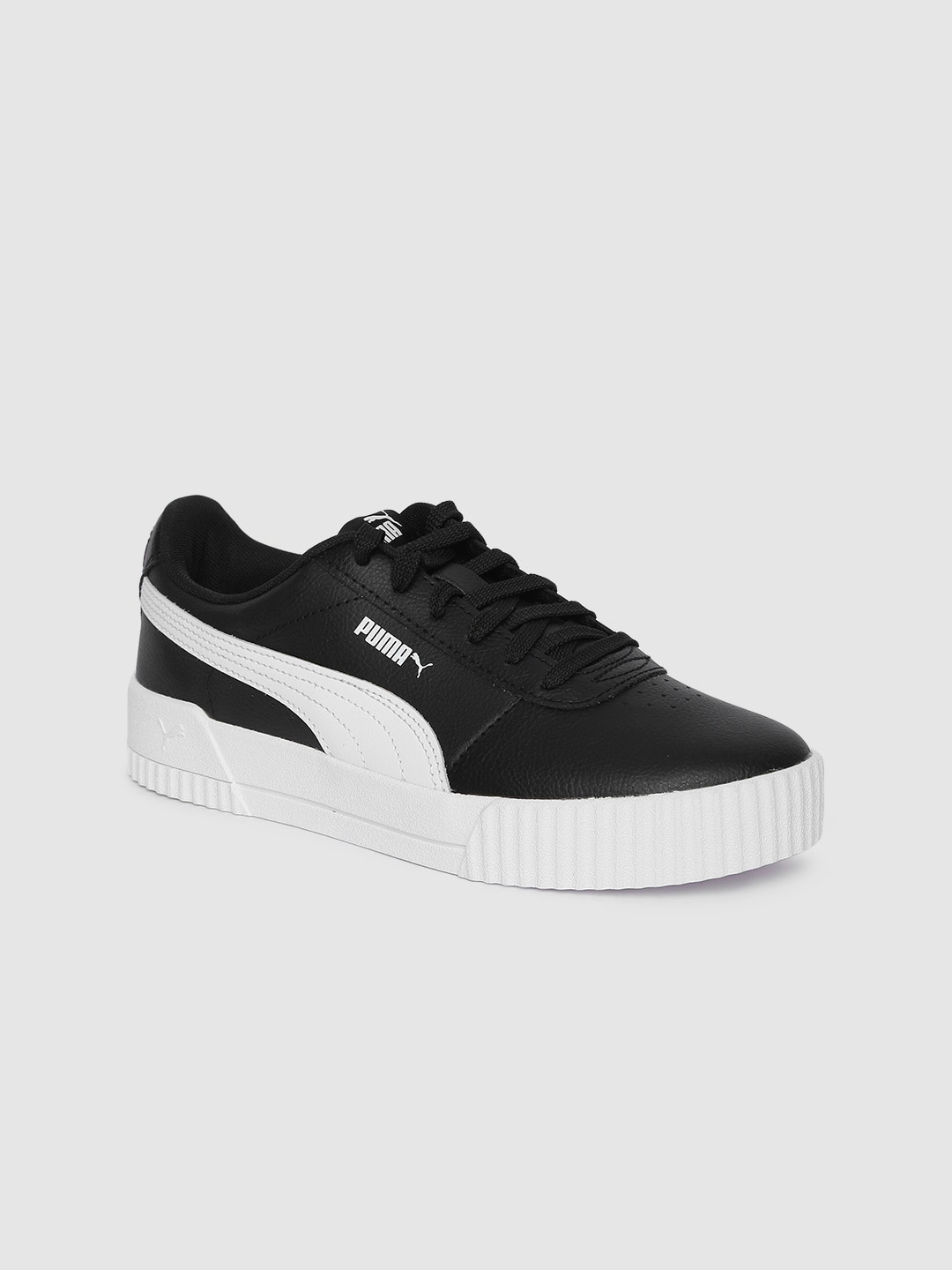 Buy Puma Women Black Carina Leather Sneakers Casual Shoes For Women 11419636 Myntra