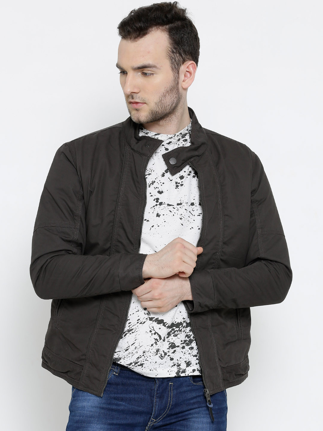 Buy Numero Uno Grey Padded Jacket Jackets for Men 1142827 Myntra