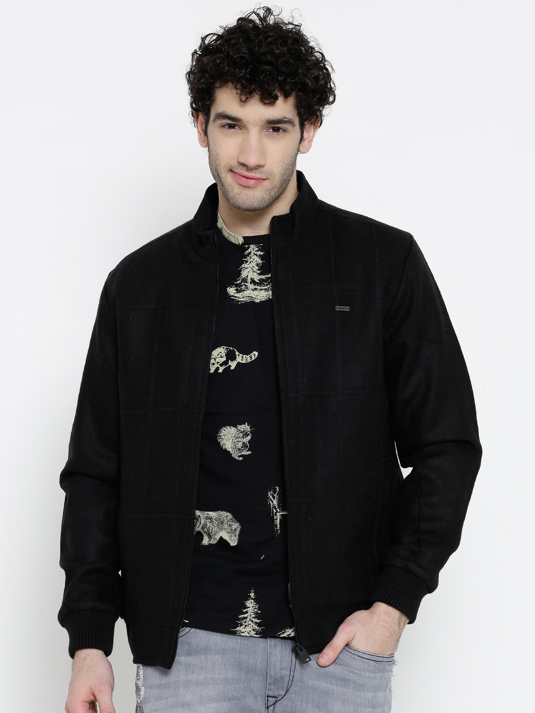 Buy Numero Uno Black Tweed Jacket - Jackets for Men 1142846 | Myntra