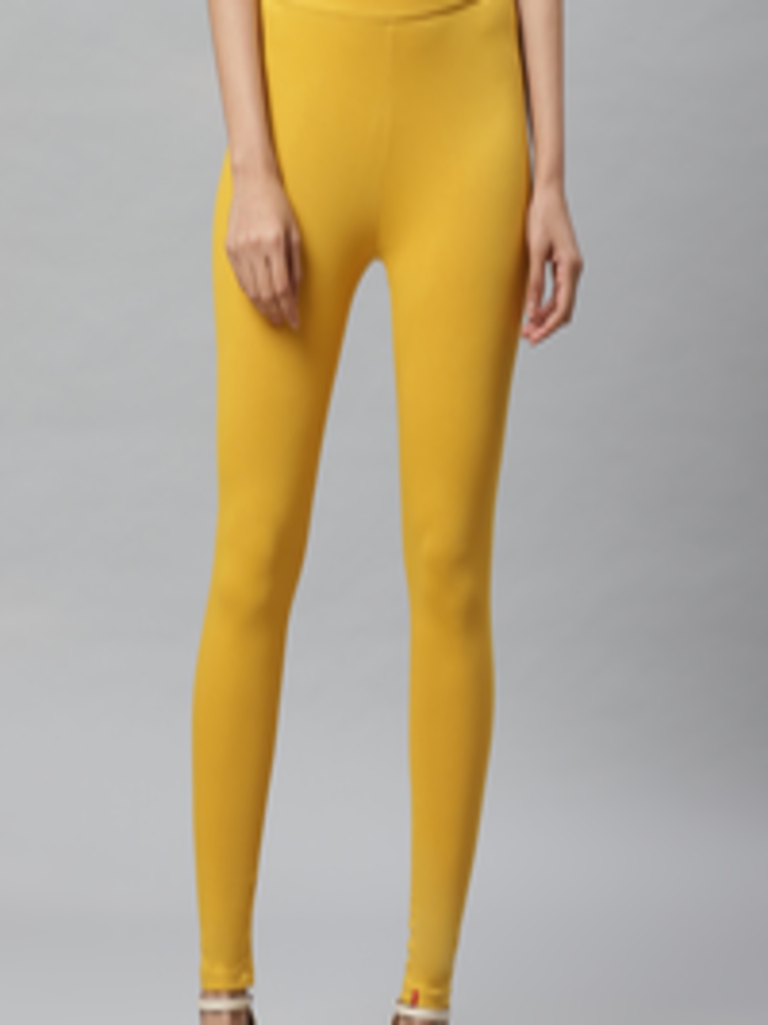 Buy W Women Mustard Yellow Solid Leggings - Leggings for Women 11430736 ...