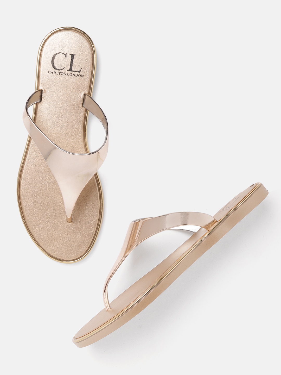 rose gold flats with ankle strap